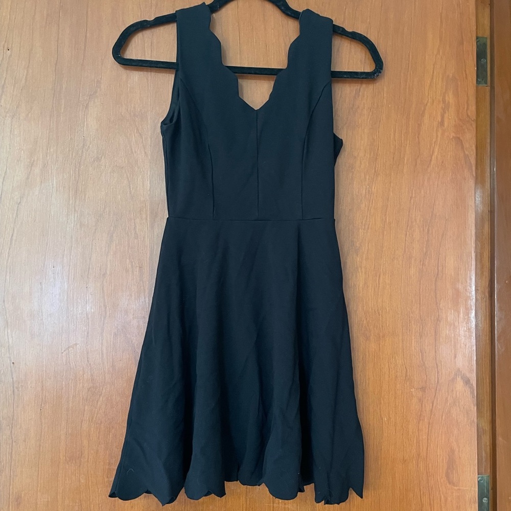 Black midi dress